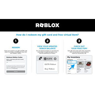 Roblox 2200 Robux Gift Code with Exclusive Item