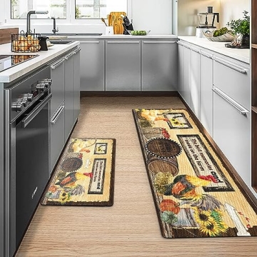 KIMODE Rooster Kitchen Mats – Stylish Anti-Fatigue Comfort