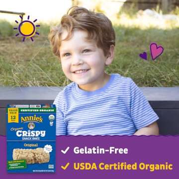 Annie's Organic Original Crispy Snack Bars, Gluten Free, Value Pack, 12 Bars, 9.36 oz (Pack of 2)