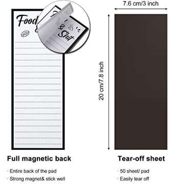 Zonon Magnetic Note Pad & Pen Holder for Fridge