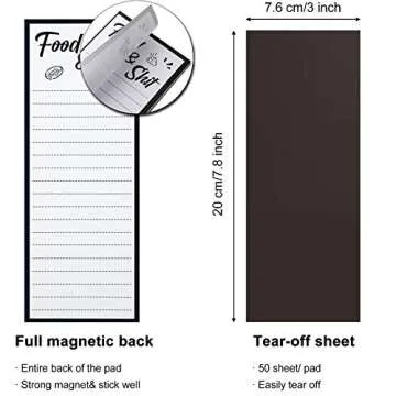 Zonon Magnetic Note Pad & Pen Holder for Fridge