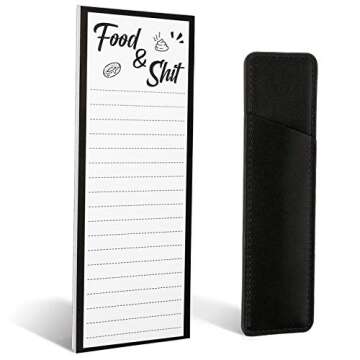 Zonon Magnetic Note Pad & Pen Holder for Fridge