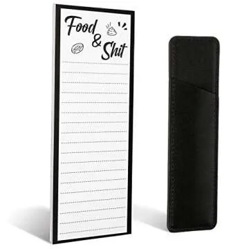 Zonon Magnetic Note Pad & Pen Holder for Fridge