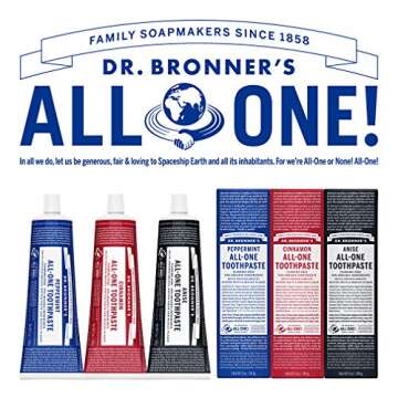 Dr. Bronner’s All-One Toothpaste in Peppermint 70% Organic