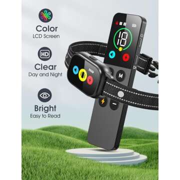 Dog Training Collar with Remote, Smart Dog Shock Collar with 3 Training Modes and Training Icons, Wa...