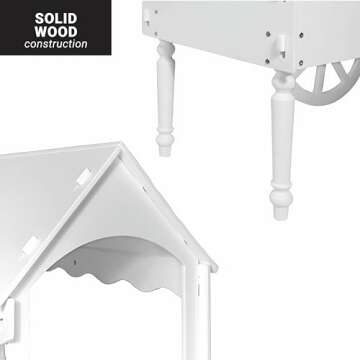 Candy Cart for Party - Candy Cart Display Stand with Wheels for Party - Dessert cart - Decorated Woo...