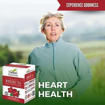 Organic Hibiscus Tea Bags - Supports Heart Health & Wellness