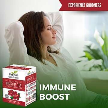 Organic Hibiscus Tea Bags - Supports Heart Health & Wellness