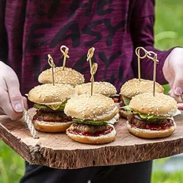 500 PCS Cocktail Picks, 4.7 Inch Cocktail Toothpicks Knot Skewers for Fruit, Cake, Barbecue Snacks, Appetizers Party Supplies