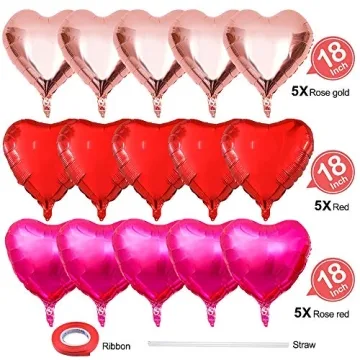 Heart Foil Balloons - Romantic Decorations for Any Event