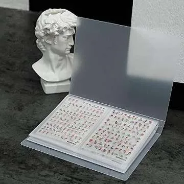 Nail Art Sticker Album - 80 Slots Organizer for Stickers