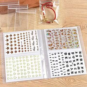 Nail Art Sticker Storage Book Collecting Album 80 Slots Empty Storage Holder Binder Book Plastic Nail Stenicls Organizer Easy Photo Album Manicure Nail Art Tools