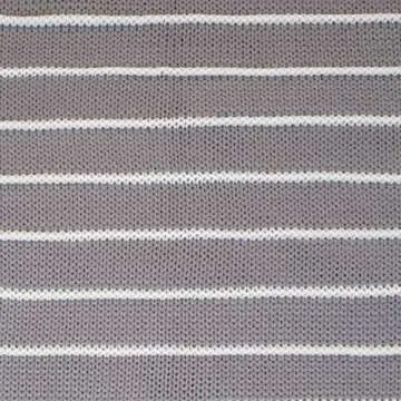 Amazon Brand – Stone & Beam Modern Striped Knit Tassel Throw Blanket - 80 x 60 Inch, Grey