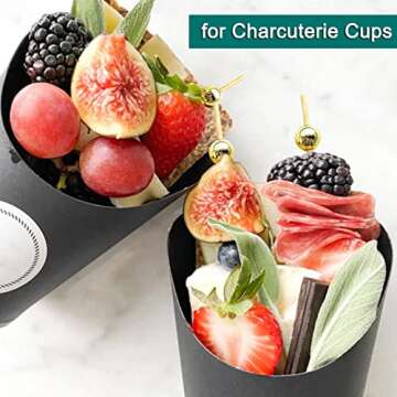 Elegant Gold Pearl Cocktail Picks for Appetizers