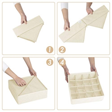 Criusia 3-Pack Drawer Organizers for Socks and Ties