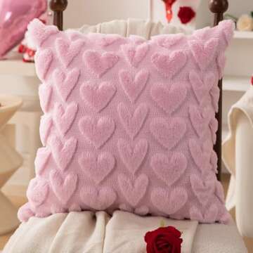 DFXSZ Valentines Soft Plush Pillow Covers 18x18 Set of 2