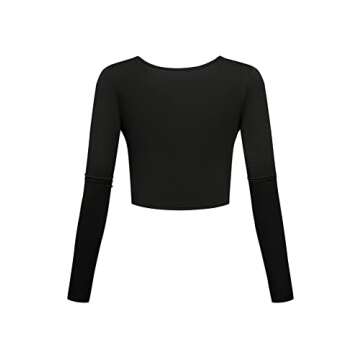 Stylish Women's Crop Tops - Deep V Neck Black Tops for Parties
