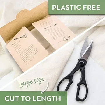 Organic Unbleached Cotton Cheesecloth for Straining, GOTS Certified, Fine Reusable Strainer – Large 18 Sq.ft.