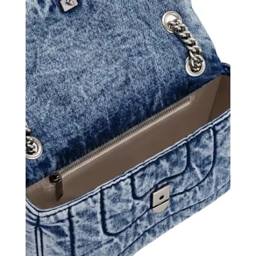 JW PEI Women's Tina Quilted Crossbody - Stylish Denim Blue