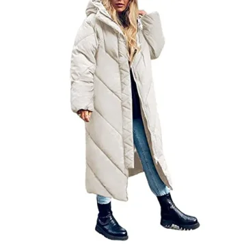 Flygo Women's Long Puffer Coat - Ultimate Winter Warmth & Style