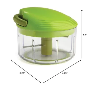 Kuhn Rikon Pull Chop Chopper/Manual Food Processor with Cord Mechanism, Green, 2-Cup
