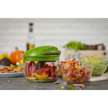 Kuhn Rikon Pull Chop Chopper/Manual Food Processor with Cord Mechanism, Green, 2-Cup