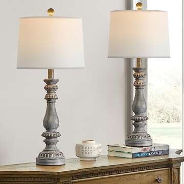 BOBOMOMO USB Table Lamp Set of 2 - Antique Retro Style