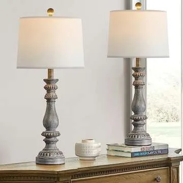 BOBOMOMO USB Table Lamp Set of 2 - Antique Retro Style