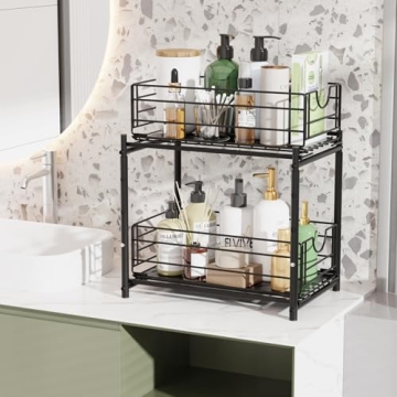 Adjustable Under Sink Organizer for Kitchen and Bathroom