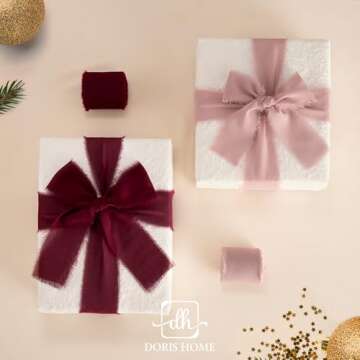 Mauve Chiffon Ribbon - Elegant DIY Craft Solution