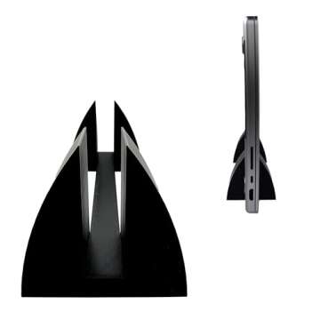 .gcode Vertical Laptop Stand Holder, Fits MacBook, Surface, Samsung, HP, Dell, Chromebook, Ipad, Tablet & Kindle, Sleek Space-Saving Holder, Ideal for Work & Home Office, Desktop Notebook Dock