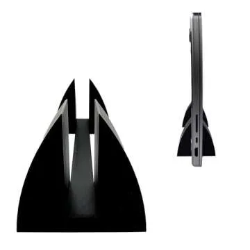 .gcode Vertical Laptop Stand Holder, Fits MacBook, Surface, Samsung, HP, Dell, Chromebook, Ipad, Tablet & Kindle, Sleek Space-Saving Holder, Ideal for Work & Home Office, Desktop Notebook Dock