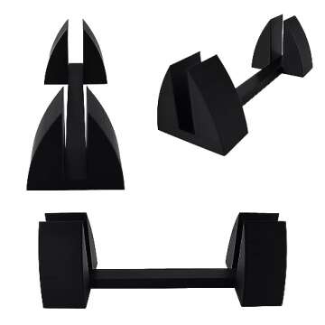 .gcode Vertical Laptop Stand Holder, Fits MacBook, Surface, Samsung, HP, Dell, Chromebook, Ipad, Tablet & Kindle, Sleek Space-Saving Holder, Ideal for Work & Home Office, Desktop Notebook Dock