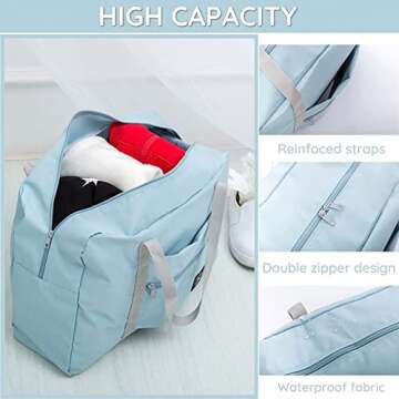 TYKLSM 2-pack Travel Duffel Bags, Lightweight Waterproof Large Duffle Bag for Travel, Foldable Sport...