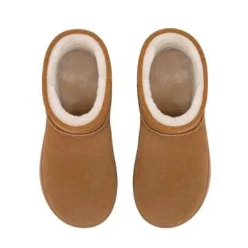 Stylish Athlefit Women's Winter Suede Ankle Boots