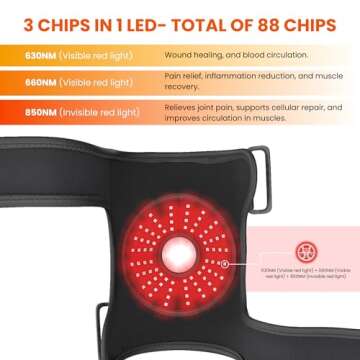 ThermoLife 3-in-1 Red Light Therapy & Vibration Massage Knee Brace – Wireless Heated Massager for Relaxation & Comfort – 2025 Edition