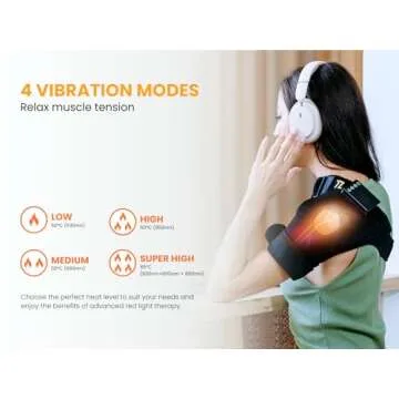 ThermoLife 3-in-1 Red Light Therapy & Vibration Massage Knee Brace – Wireless Heated Massager for Relaxation & Comfort – 2025 Edition