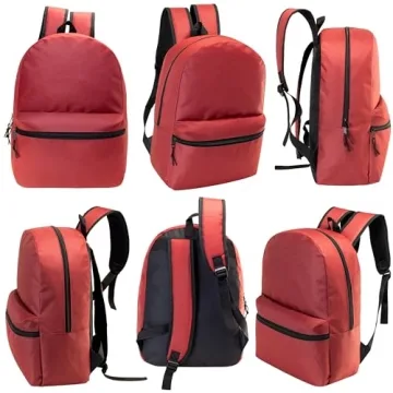 24 Pack 17" School Backpacks for Kids in Assorted Colors
