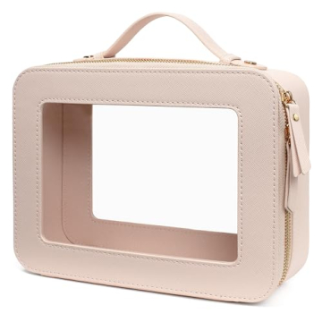 LETGO Clear Makeup Bags, TSA Approved Toiletry Bag with Zipper, Clear Makeup Organizer Large Fit Car...