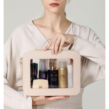 LETGO Clear Makeup Bag, TSA Approved & Stylish Design