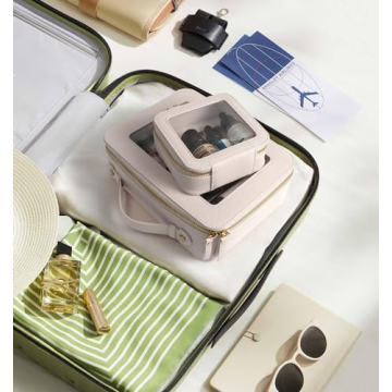 LETGO Clear Makeup Bag, TSA Approved & Stylish Design