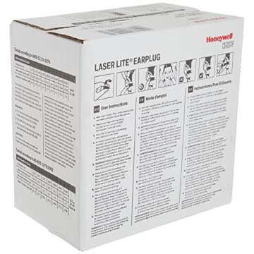 Howard Leight by Honeywell Laser Lite High Visibility Disposable Foam Earplugs, Pink/Yellow , 200-Pairs (LL-1) - 3301105