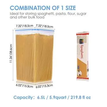 Vtopmart Extra Large Tall Airtight Food Storage Containers - 4 Pieces (5.9qt) for Kitchen Pantry