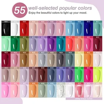 JODSONE Gel Nail Polish Kit - 55 Colors & UV Light