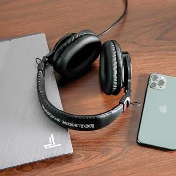 WC Wicked Cushions Replacement Ear Pads for Sony MDR 7506 | Softer Leather, Luxurious Memory Foam, Unmatched Durability | Compatible with MDR 7506 / MDR V6 / MDR CD900ST | (PU Leather)