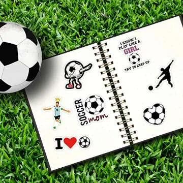 100 Soccer Stickers - Durable, Motivational Designs
