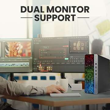 BTO RGB Gaming PC and Monitor Bundle - Intel Core i5-6th Gen, 16GB DDR4 Ram, 512GB SSD, NVIDIA GT 1030 2GB GDDR5, New 22 Inch Monitor - Windows 10 Pro - Computer Tower Setup for pc Gamer (Renewed)