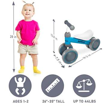 Bammax Official TykeBike® Toddler & Baby Bike | Toddler & Baby Balance Bike Ride On Toy | Easy Glide Wheels & Safer Toddler Bike Steering | Indoor/Outdoor Baby & Toddler Ride On Toy for 1+ Year Old