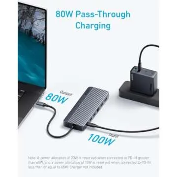 Anker 14 in 1 USB C Docking Station,USB C Hub Triple Display, With 4K HDMI, 1080p VGA, 100W Power Delivery, 5Gbps USB-A/C Data Ports for MacBook, Dell XPS, HP Laptops and more