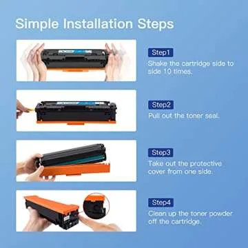 GPC Image Compatible 054 Toner Cartridge Set Replacement for Canon 054 CRG-054 054H Toner Cartridge Work with Color ImageClass MF644Cdw LBP622Cdw MF642Cdw MF640C LBP620 Toner (1B 1C 1M 1Y, 4 Pack)